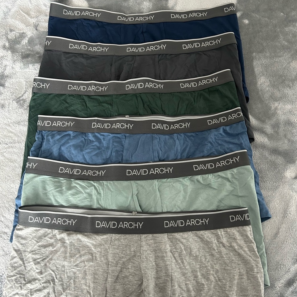 Men's David Archy trunks  - Multi-Color Pack 6 pack
